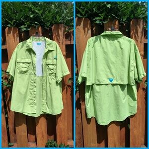 Tuna 2 XL Activewear Breathable Short Sleeve Button Down Shirt!